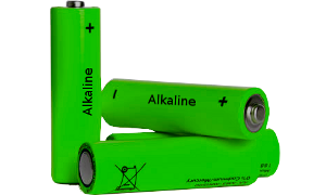 Cylindrical alkaline batteries