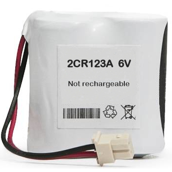 Lithium manganese battery pack 2CR123A 6V